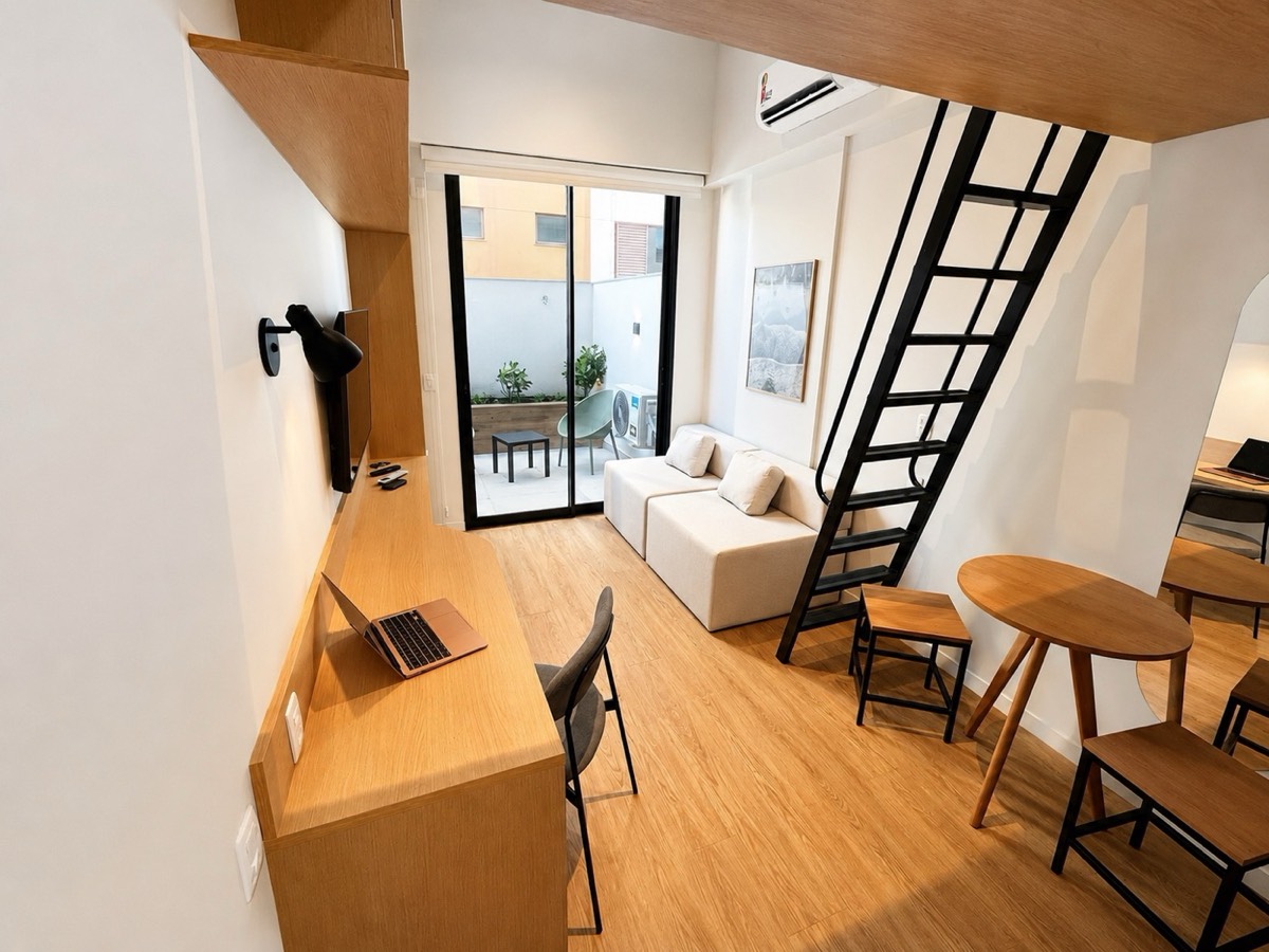 Studio decorado do Parkside Trindade